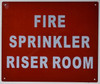 FIRE SPRINKLER RISER ROOM Compliance Sign