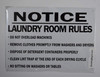 Laundry Room Rules Sign