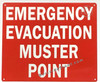 EMERGENCY EVACUATION MUSTER POINT SAFETY SIGN