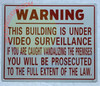 WARNING THIS BUILDING IS UNDER VIDEO SURVEILLANCE HPD SIGN WARNING THIS BUILDING IS UNDER VIDEO SURVEILLANCE HPD SIGN