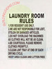 LAUNDRY ROOM RULES DOB SIGN LAUNDRY ROOM RULES DOB SIGN