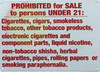 Prohibited for Sale to Persons Under 21 CIIGARETTES, Cigars DOB SIGN Prohibited for Sale to Persons Under 21 CIIGARETTES, Cigars DOB SIGN