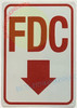 FDC SignFDC Arrow Down Sign FDC SignFDC Arrow Down Sign