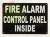 FIRE ALARM CONTROL PANEL INSIDE DOB SIGN