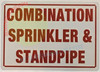 COMBINATION SPRINKLER AND STANDPIPE DOB SIGN COMBINATION SPRINKLER AND STANDPIPE DOB SIGN