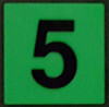 PHOTOLUMINESCENT DOOR NUMBER 5 DOB SIGN HEAVY DUTY / GLOW IN THE DARK "DOOR NUMBER FIVE" DOB SIGN HEAVY DUTY
