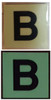 PHOTOLUMINESCENT DOOR NUMBER B SIGNAGE HEAVY DUTY / GLOW IN THE DARK "DOOR NUMBER" SIGNAGE HEAVY DUTY