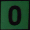 PHOTOLUMINESCENT DOOR NUMBER 0 DOB SIGN HEAVY DUTY / GLOW IN THE DARK "DOOR NUMBER ZERO" DOB SIGN HEAVY DUTY