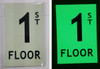 FLOOR NUMBER Sign1ST FLOOR SignPHOTOLUMINESCENT GLOW IN THE DARK HPD SIGN FLOOR NUMBER Sign1ST FLOOR SignPHOTOLUMINESCENT GLOW IN THE DARK HPD SIGN