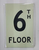 FLOOR NUMBER Sign6TH FLOOR SignPHOTOLUMINESCENT GLOW IN THE DARK SIGN FLOOR NUMBER Sign6TH FLOOR SignPHOTOLUMINESCENT GLOW IN THE DARK SIGN