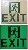 PHOTOLUMINESCENT EXIT SIGNAGE HEAVY DUTY / GLOW IN THE DARK "EXIT" SIGNAGE HEAVY DUTY