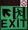 PHOTOLUMINESCENT EXIT DOB SIGN HEAVY DUTY / GLOW IN THE DARK "EXIT" DOB SIGN HEAVY DUTY