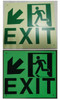 PHOTOLUMINESCENT EXIT SIGNAGE HEAVY DUTY / GLOW IN THE DARK "EXIT" SIGNAGE HEAVY DUTY