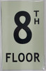 FLOOR NUMBER Sign8TH FLOOR SignPHOTOLUMINESCENT GLOW IN THE DARK SIGNAGE FLOOR NUMBER Sign8TH FLOOR SignPHOTOLUMINESCENT GLOW IN THE DARK SIGNAGE