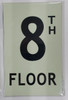 FLOOR NUMBER Sign8TH FLOOR SignPHOTOLUMINESCENT GLOW IN THE DARK SAFETY SIGN FLOOR NUMBER Sign8TH FLOOR SignPHOTOLUMINESCENT GLOW IN THE DARK SAFETY SIGN