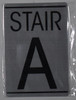 FLOOR NUMBER SignSTAIR A SignBRUSHED ALUMINUM FLOOR NUMBER SignSTAIR A SignBRUSHED ALUMINUM