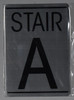 FLOOR NUMBER SignSTAIR A SignBRUSHED ALUMINUM FLOOR NUMBER SignSTAIR A SignBRUSHED ALUMINUM