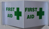 First Aid 3D Projection/First Aid Hallway Compliance Sign