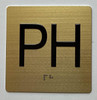 PH Elevator Jamb Plate HPD SIGN With Braille and raised number-Elevator PENTHOUSE number HPD SIGN
