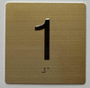 1 ST FLOOR Elevator Jamb Plate BUILDING SIGNWith Braille and raised number-Elevator FLOOR 1 number BUILDING SIGN
