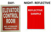 ELEVATOR CONTROL ROOM  Signage