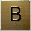 B Elevator Jamb Plate SIGNAGE With Braille and raised number-Elevator basement floor number SIGNAGE