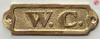 BRASS W.C. DOOR Dob Sign