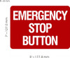 EMERGENCY STOP BUTTON Decal/STICKER EMERGENCY STOP BUTTON Decal/STICKER