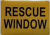 RESCUE WINDOW Decal/STICKER RESCUE WINDOW Decal/STICKER