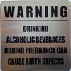 Warning: Drinking Alcoholic Beverages During Pregnancy SAFETY SIGN