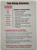 Food Allergy Awareness SignFood Allergy Magnet