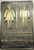 Cast Aluminum staff Restroom HPD SIGN