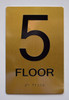 Stair and floor DOB SIGN Raised letters , Raised Image & Grade 2 Braille - Includes Red Adhesive pad for Easy Installation