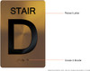 Stair and floor COMPLIANCE SIGNRaised letters , Raised Image & Grade 2 Braille - Includes Red Adhesive pad for Easy Installation