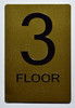 Stair and floor DOB SIGN Raised letters , Raised Image & Grade 2 Braille - Includes Red Adhesive pad for Easy Installation