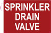 SPRINKLER DRAIN VALVE Compliance Sign