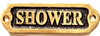 BRASS/BLACK SHOWER DOOR HPD SIGN