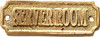BRASS UTILITY ROOM DOOR SIGN