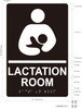 LACTATION ROOM SIGNAGE Raised letters & Grade 2 Braille - Includes Red Adhesive pad for Easy Installation