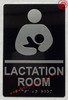LACTATION ROOM COMPLIANCE SIGNRaised letters & Grade 2 Braille - Includes Red Adhesive pad for Easy Installation