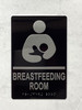 BREASTFEEDING ROOM SIGNAGE Raised letters & Grade 2 Braille - Includes Red Adhesive pad for Easy Installation