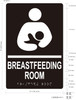 BREASTFEEDING ROOM HPD SIGN Raised letters & Grade 2 Braille - Includes Red Adhesive pad for Easy Installation