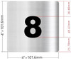 Apartment number 8 HPD SIGN 4x4 inch, SILVER, with double sided tape-Broadway Line