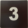 Apartment number sign/DOOR NUMBER DOB SIGN 4x4 inch, Black, with double sided tape-The Broadway Line