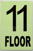 GLOW IN DARK FLOOR NUMBER SIGN- THE GLOWMARK LINE