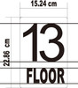 GLOW IN DARK FLOOR NUMBER SIGN- THE GLOWMARK LINE