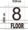 GLOW IN DARK FLOOR NUMBER SIGN-