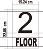 GLOW IN DARK FLOOR NUMBER SIGN-