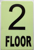 GLOW IN DARK FLOOR NUMBER SIGN-