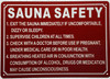 Sauna Safety SAFETY SIGN Sauna Safety SAFETY SIGN